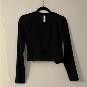 adidas Women's Mesh Black Long Sleeve Top